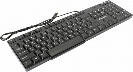 Клавиатура Defender проводная стандарт Accent 930 B (Черный), USB влагоустойчивая (D45030)