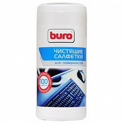 Салфетки BURO чистящие для поверхностей, /сменный блок/ 100 шт.