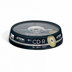 Диск CD-R TDK 700 MB   52-х, Cake Box ( 10), (10/200)