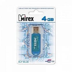 Флеш накопитель 4GB Mirex  USB 2.0 синий 13600-FMUBLE04