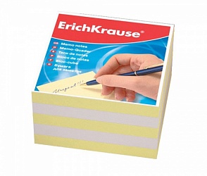 Блок для записей 9*9*5см ErichKrause 2721 желтый/белый