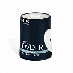 Диск DVD-R TDK 4.7 Gb, 16x, Cake Box (100), (100/200)