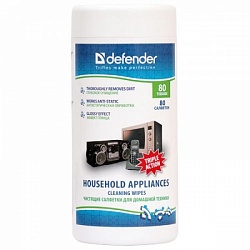 Салфетки Defender D30850 чистящие для  дом. техники, туба (80 шт.)