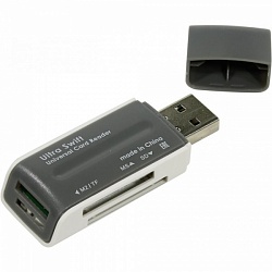 Картридер Устройство чтения/записи флеш карт Defender Ultra Swift all-in-1 USB 2.0 Серый