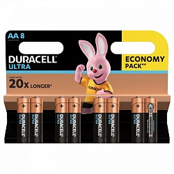 Батарейка Duracell UltraPower AA (LR06) алкалиновая, 8BL
