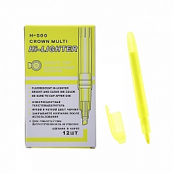 Маркер-текстовыделитель, Сrown "H-500" желтый,4 мм