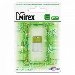 Флеш накопитель 8GB Mirex  USB 2.0 зеленый 13600-FMUAGR08
