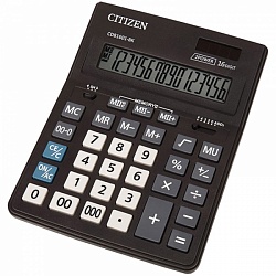 Калькулятор настольный Citizen Business Line CDB, 16 разр., 157*200*35мм, черный CDB1601-BK