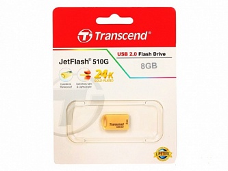 Флеш накопитель 8GB Transcend JetFlash 510G USB 2.0 золотистый