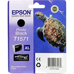 Картридж Epson T1571 (XL) для Stylus Photo R3000 Photo Black оригинал