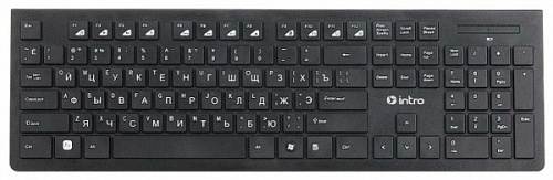 Клавиатура беспроводная Intro KW555 мембранная, 104 клавиши, радиус действия 10м, Black