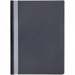 Папка-скоросшиватель пластик. OfficeSpace, А4, 160мкм, черная с прозр. верхом, Fms16-8_721