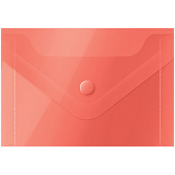 Папка-конверт на кнопке OfficeSpace, С6, 150мкм, красная 281222