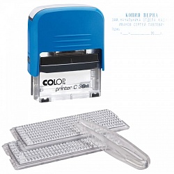 Штамп 5-х строчный Самонаборный, пластик (5 строк 2 кассs) Colop (Printer 30 SET)