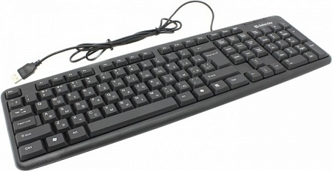 Клавиатура Defender Element HB-520 / 104+3 доп. клав. / класс.раскл/черный, PS/2.проводная 45520