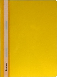 Папка-скоросшиватель пластик. А4, 180мк, желтая, ASp_04105